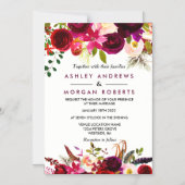 ブルゴーニュフローラガーデンボホ結婚式招待状 マグネット招待状 (正面)