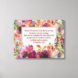 ブルゴーニュフローラキリスト教聖書ティモシー青年 キャンバスプリント