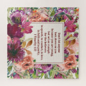 ブルゴーニュフローラキリスト教聖書聖句 ジグソーパズル (横)