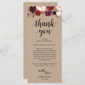 ブルゴーニュフローラクラフトプレイスセッティングサンキューカード プログラム (正面/裏面)