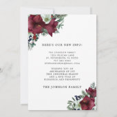 ブルゴーニュフローラクリスマステーマホリデームービング 案内状 (裏面)