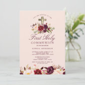 ブルゴーニュフローラクロスガールズファースト聖餐式 招待状 (スタンド正面)