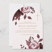 ブルゴーニュフローラクロスクリスチャン賛美母 招待状 (正面)