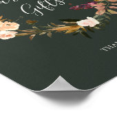 ブルゴーニュフローラグリーンカードとギフトサイン ポスター (角)