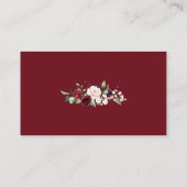 ブルゴーニュフローラゴールドフォイルシックなギフトレジストリ エンクロージャーカード (裏面)