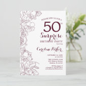 ブルゴーニュフローラサプライズ50thバースデーパーティー 招待状 (スタンド正面)