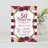 ブルゴーニュフローラサプライズ50thバースデーパーティー 招待状 (スタンド正面)