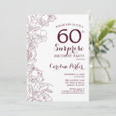 ブルゴーニュフローラサプライズ60thバースデーパーティー 招待状 (スタンド正面)