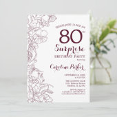 ブルゴーニュフローラサプライズ80thバースデーパーティー 招待状 (スタンド正面)