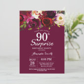 ブルゴーニュフローラサプライズ90歳の誕生日パーティー 招待状 (スタンド正面)