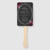 ブルゴーニュフローラシルバージオブラック結婚式 プログラム ハンドファン (正面)