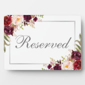 ブルゴーニュフローラシルバー予約5x7テーブル フォトプラーク (正面)