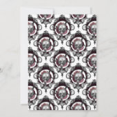 ブルゴーニュフローラスカルゴシック様式カップルのシャワー 招待状 (裏面)