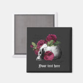 ブルゴーニュフローラスカル結婚ゴシック マグネット (正面/裏面)