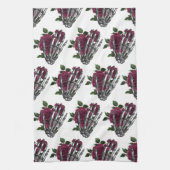 ブルゴーニュフローラスケルトンハンドゴシック キッチンタオル (縦)