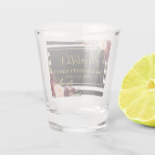 ブルゴーニュフローラストライプのバチェロレッテ金ゴールド ショットグラス (裏面)