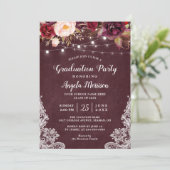 ブルゴーニュフローラストリングライトレース卒業パーティー 招待状 (スタンド正面)