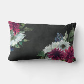 ブルゴーニュフローラスプラッシュ動揺してオンブラック ランバークッション (裏面)