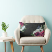 ブルゴーニュフローラスプラッシュ動揺してオンブラック ランバークッション (椅子)