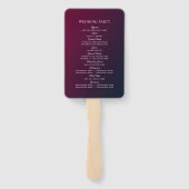 ブルゴーニュフローラスプレンダー結婚式 プログラム ハンドファン (裏面)