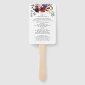 ブルゴーニュフローラダスティブルーフラワーズ結婚式 プログラム ハンドファン (裏面)