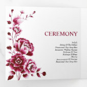 ブルゴーニュフローラチノワセリー牡丹結婚式プログラム 三つ折りプログラム (内部最初)