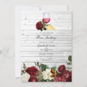 ブルゴーニュフローラチーズアンドワインブライダルシャワー 招待状 (正面)