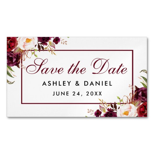 ブルゴーニュフローラデイトミニマグネットを保存 マグネット名刺 (正面)