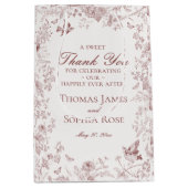 ブルゴーニュフローラトイレデジュウウェディングパーティーウィブズ ミディアムペーパーバッグ (正面)