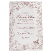 ブルゴーニュフローラトイレデジュウウェディングパーティーウィブズ ミディアムペーパーバッグ (裏面)