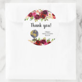 ブルゴーニュフローラトラベル感謝していブライダルシャワーユー ラウンドシール (バッグ)