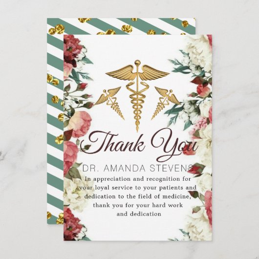 ブルゴーニュフローラドクターサンキューカード サンキューカード (正面/裏面)