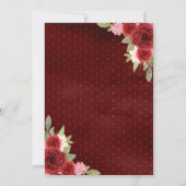 ブルゴーニュフローラドレスバタフライネイビーキンセアニェラ 招待状 (裏面)