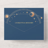 ブルゴーニュフローラナイトスカイシレ結婚ンツ オールインワン招待状 (裏面)