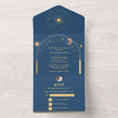 ブルゴーニュフローラナイトスカイシレ結婚ンツ オールインワン招待状 (内側)