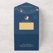 ブルゴーニュフローラナイトスカイシレ結婚ンツ オールインワン招待状 (外側)