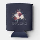 ブルゴーニュフローラネイビー新婦結婚と新郎 缶クーラー (裏面)