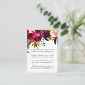 ブルゴーニュフローラノーラップシャワー要求ラベル3979 エンクロージャーカード (スタンド正面)