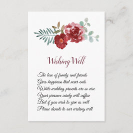 ブルゴーニュフローラバラ結婚の葉の願い井戸 エンクロージャーカード