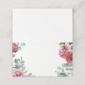 ブルゴーニュフローラバラ結婚の葉 プレイスカード (外部開封)