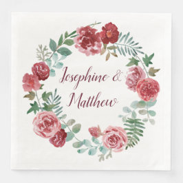 ブルゴーニュフローラバラ葉リース結婚ズ