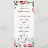 ブルゴーニュフローラバラ葉結婚式 プログラム (正面)