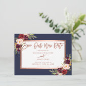 ブルゴーニュフローラバラ金ゴールドネイビーブルー セーブザデート (スタンド正面)