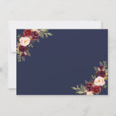 ブルゴーニュフローラバラ金ゴールドネイビーブルー セーブザデート (裏面)