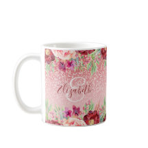 ブルゴーニュフローラバラ金ゴールドパーソナライズされたグリッター