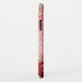 ブルゴーニュフローラバラ金ゴールドパーソナライズされたグリッター Case-Mate iPhoneケース (裏面/右)