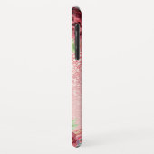 ブルゴーニュフローラバラ金ゴールドパーソナライズされたグリッター Case-Mate iPhoneケース (裏面/左)