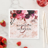 ブルゴーニュフローラバラ金ゴールド結婚マーブルズモノグラム (インサイチュ)