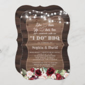 ブルゴーニュフローラバーンメイソンジャースライツ婚約 招待状 (正面/裏面)