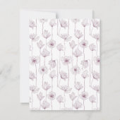 ブルゴーニュフローラパーソナライズされた文房具ノートカード ノートカード (裏面)